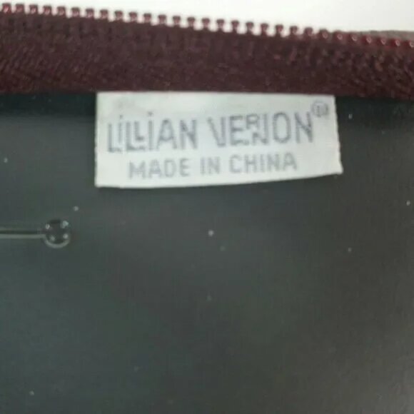 Lillian Vernon Maroon Agenda Planner Address Book Genuine Leather Binder Office - Picture 14 of 16